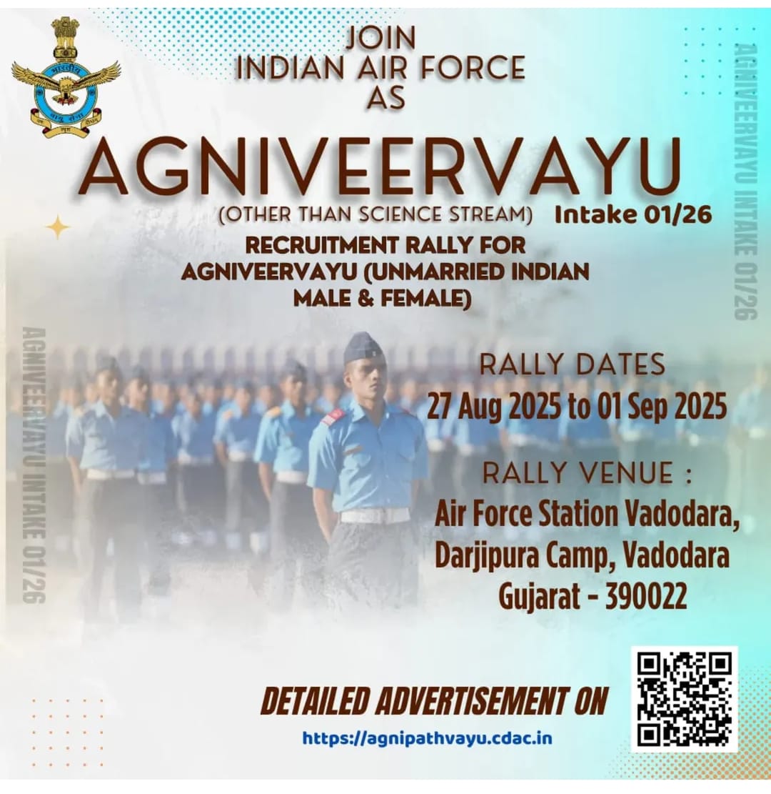 IAF to hold Agniveervayu Recruitment Rally in Vadodara