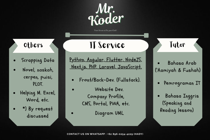 BIMBINGAN TUGAS IT | Jasa Pembuatan WEB | TUTOR IT tweet media