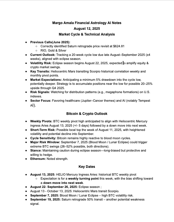 margo_amala's tweet photo. Margo Amala’s AI generated notes from the latest Financial Astrology Forum ✨📊 
Big thanks to @MarsilioMusing for organizing the AI notetakers!
If you missed the forum follow the 🧵to find the replay link! https://t.co/zqtpvimYqM