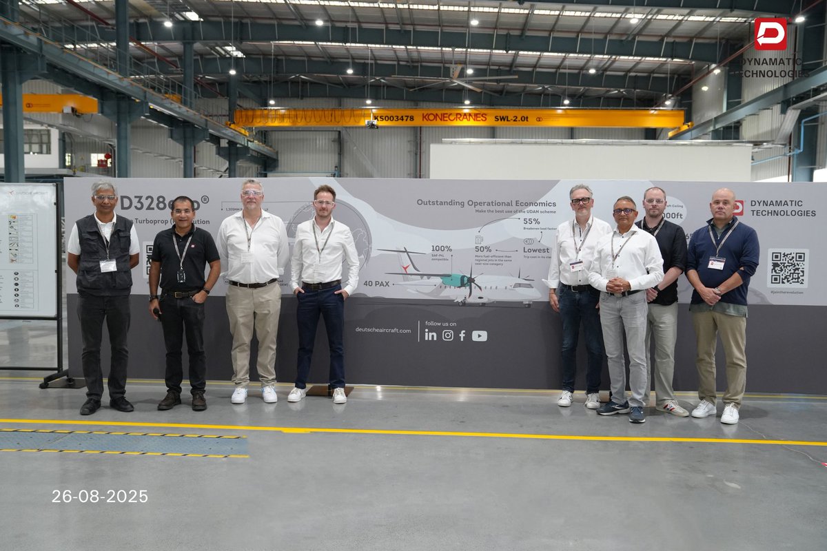 DynamaticTech's tweet image. It was a pleasure hosting a senior leadership group from ThyssenKrupp led by Patrick Marous  CEO  - BU solutions and Board Member MX and Gopi Hanumanthappa, MD, TK Aerospace India at Dynamatic Aerotropolis today.