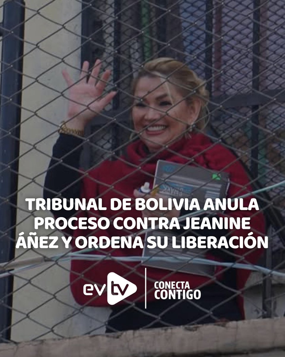 ⚖️🇧🇴 Tribunal de Bolivia anula proceso contra Jeanine Áñez y ordena su liberación

👉 El Tribunal Cuarto de Sentencia Penal de El Alto anuló un proceso ordinario contra la expresidenta interina de Bolivia, Jeanine Áñez, y dispuso que el caso pase a un juicio de responsabilidades