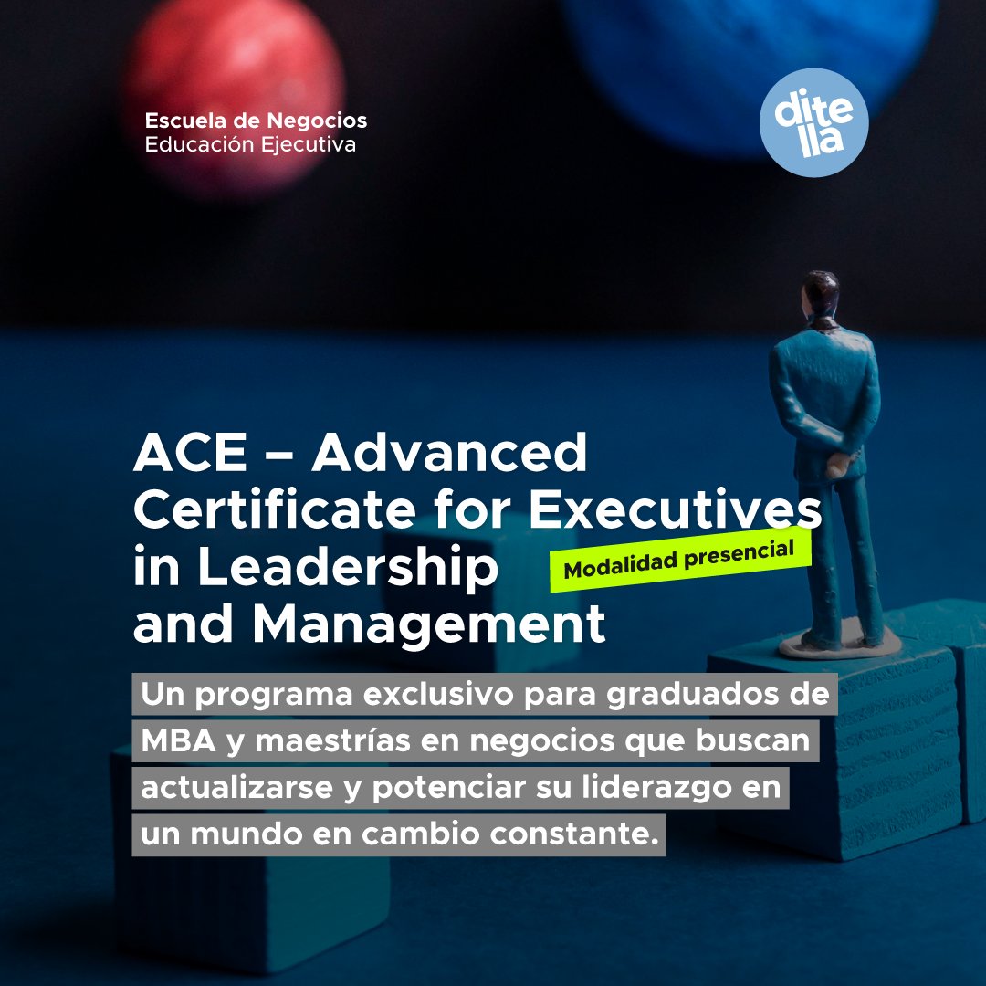 #EducaciónEjecutiva Un programa exclusivo diseñado para graduados de MBA y maestrías en negocios que buscan un nuevo impulso para liderar en un entorno empresarial en constante transformación. Inicio: septiembre. ¡Conocé más! bit.ly/467iXZP