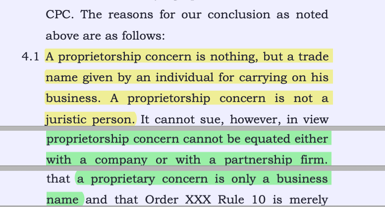 CiteCase's tweet photo. What is a proprietorship concern?

#SupremeCourt explains:
