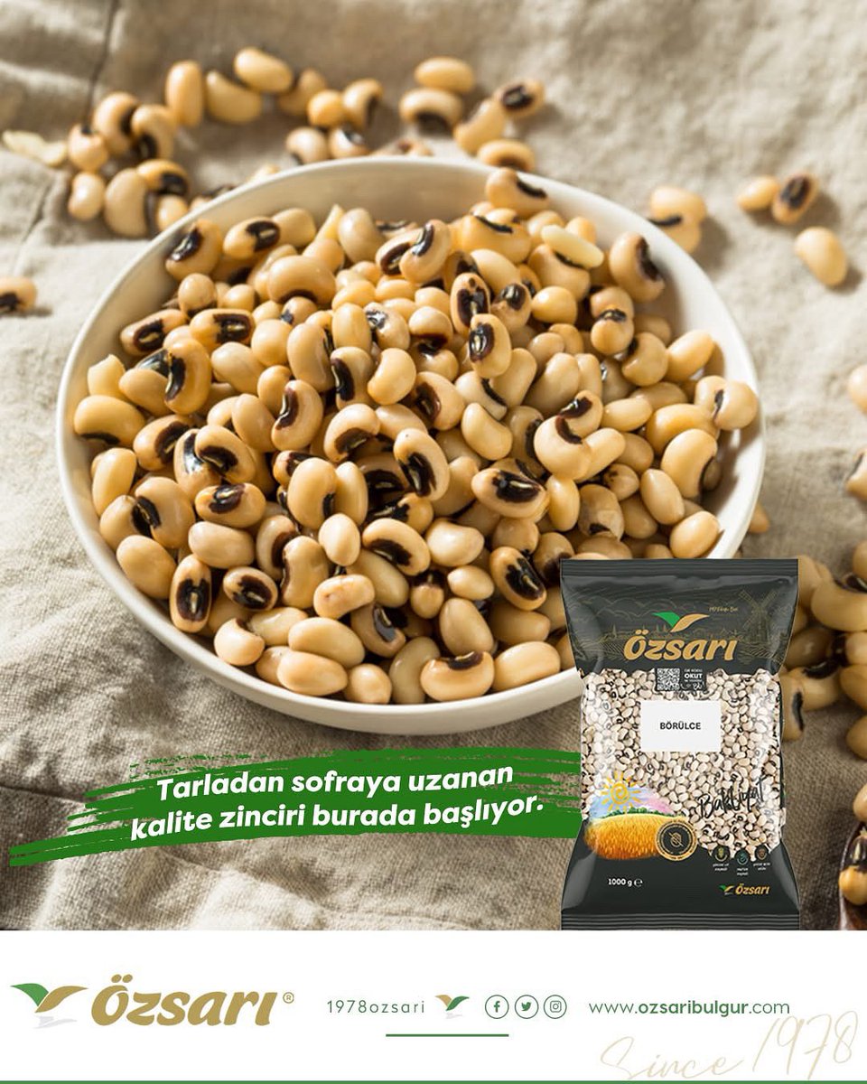 Tarladan sofranıza uzanan kalite zincirinde; çiftçimizin alın teri, doğanın bereketi ve sizin için gösterdiğimiz özen var.

#Özsarı #Bulgur #Bakliyat #SağlıklıBesin #ÖzsarıGıda #Börülce