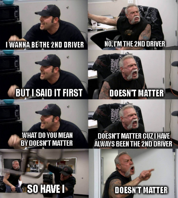 Valtteri Bottas and Sergio Perez in their first team meeting