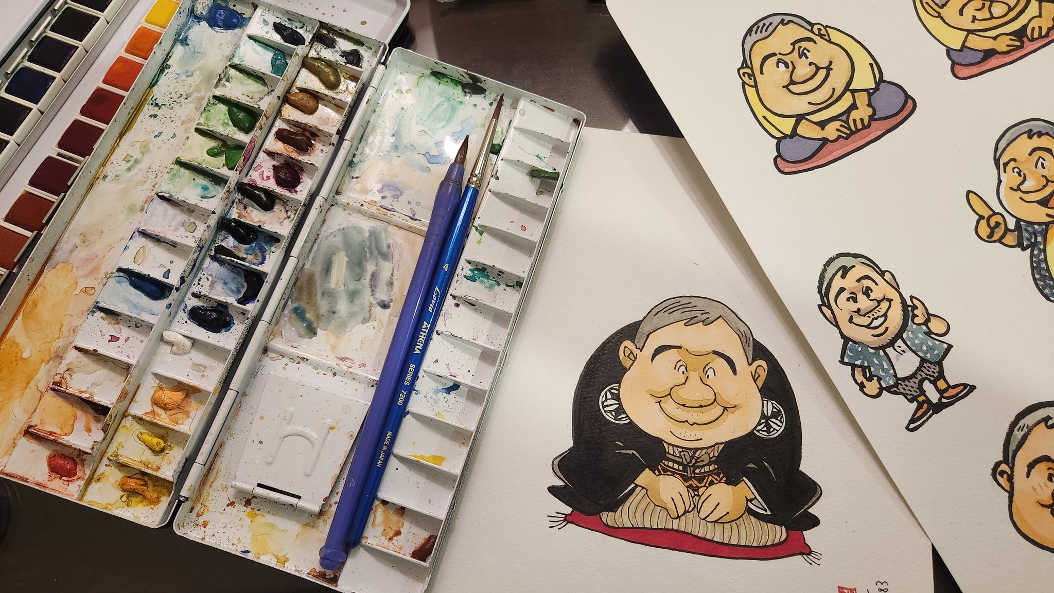 みんなの思い出を似顔絵で残しませんか？　大人数割引き有！ いわみせいじ on X: 