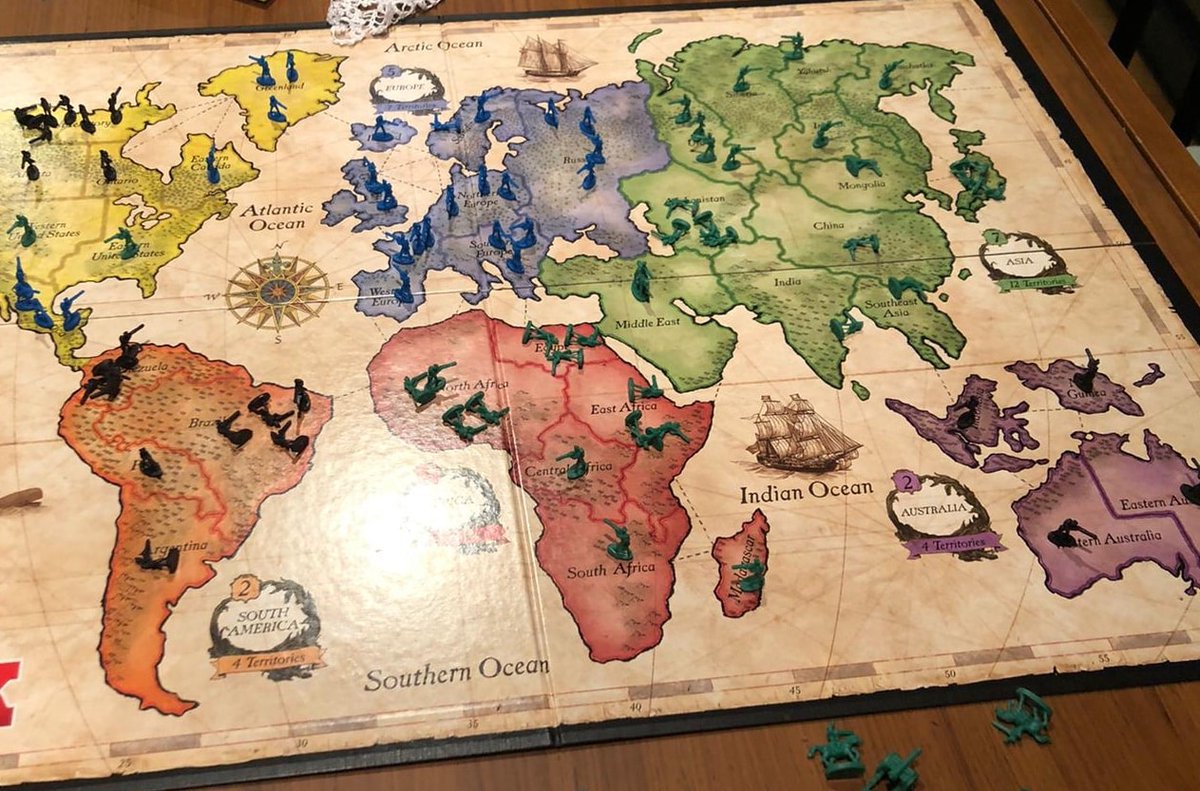 The popular war strategy board game, Risk, was invented by French filmmaker Albert Lamorisse in 1957. Originally called La Conquête du Monde (The Conquest of the World), it was purchased by Parker Brothers, an American toy/game company, and marketed worldwide. #WhiteExcellence