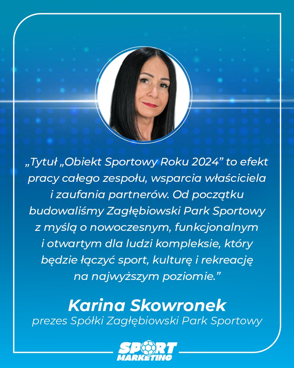 🥇 Obiekt Sportowy Roku 2024
🥇 Najlepsza Przestrzeń Publiczna – Śląskie. Pozytywna Energia 2024
🥉 Stadium of the Year 2023

O niezwykłości <a href="/zps_sosnowiec/">ArcelorMittal Park - ZPS Sosnowiec</a> porozmawialiśmy z prezesem Spółki, <a href="/karinaskowronek/">Karina Skowronek</a> ⤵️
sportmarketing.pl/wywiady/87211/…