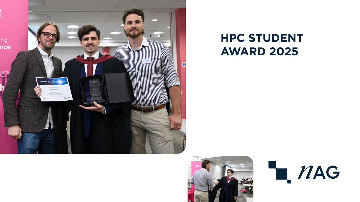 nAG (@nagtalk) on Twitter photo We’re delighted to share these moments from the <a href="/BristolUni/">University of Bristol</a> graduation ceremony, where Lenny Pitt, nAG HPC Account Director, presented the 2025 nAG ##HPC #Student #Award to Martin Oravec. Congratulations again to Martin and the runner-up recipient, Harry Greentree! We’re delighted to share these moments from the <a href="/BristolUni/">University of Bristol</a> graduation ceremony, where Lenny Pitt, nAG HPC Account Director, presented the 2025 nAG ##HPC #Student #Award to Martin Oravec. Congratulations again to Martin and the runner-up recipient, Harry Greentree!