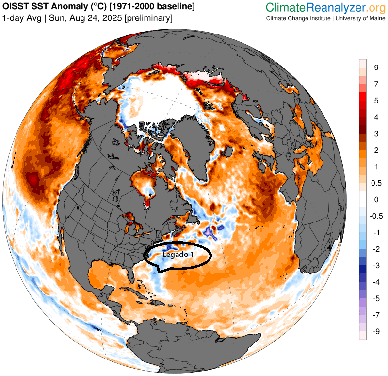 RAM_meteo's tweet image. Los dos legados actuales del #HuracánErin a ambos lados del Atlántico Norte.