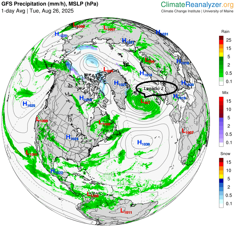 RAM_meteo's tweet image. Los dos legados actuales del #HuracánErin a ambos lados del Atlántico Norte.
