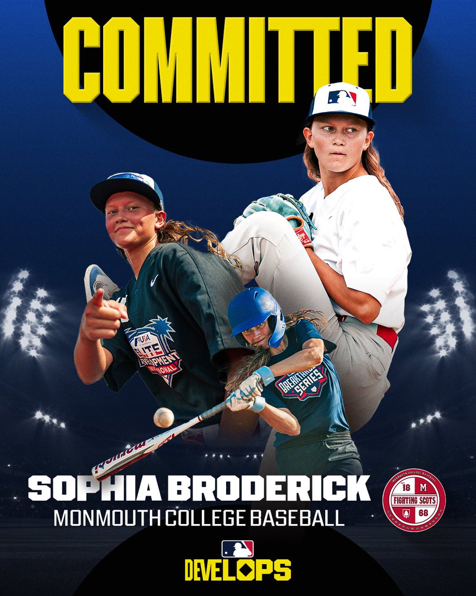 Congratulations to Sophia Broderick of our Girls Baseball programs who will be playing for Monmouth College Baseball this season! 👏