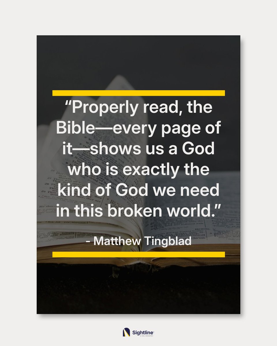 A thought for a broken world:

The Bible, on every single page, reveals a God who is not outdated or irrelevant, but is exactly the kind of God we need right now.

Properly read, Scripture doesn't create confusion; it offers the ultimate clarity.

#SeeJesusClearly #TheBible