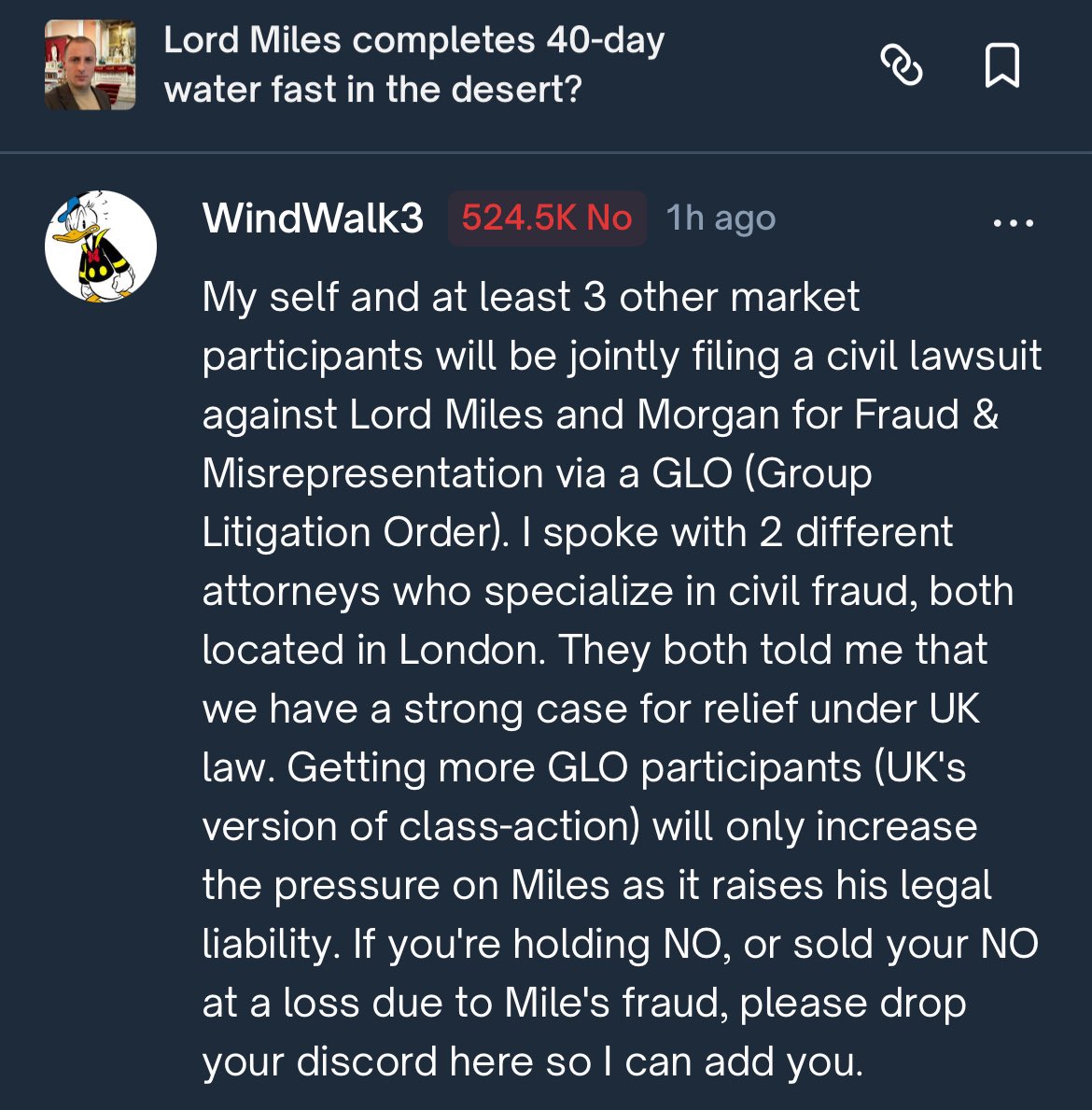 Lord Miles Official tweet media