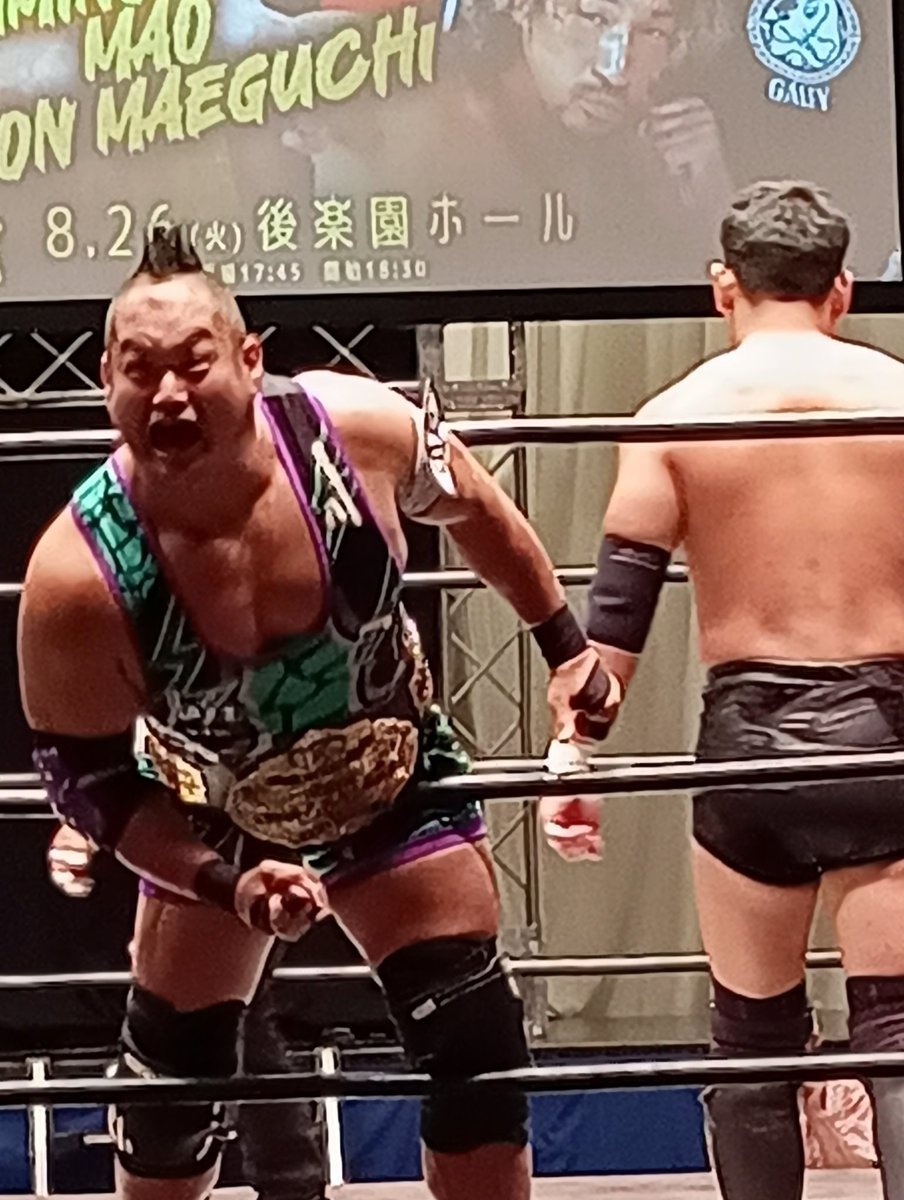 2025.8.26.ガンバレ☆プロレス.後楽園ホール
“俺が来たぞ！”をめっちゃ見る👀
#GanPro #GanPro_pic
#入江茂弘 #阿部史典