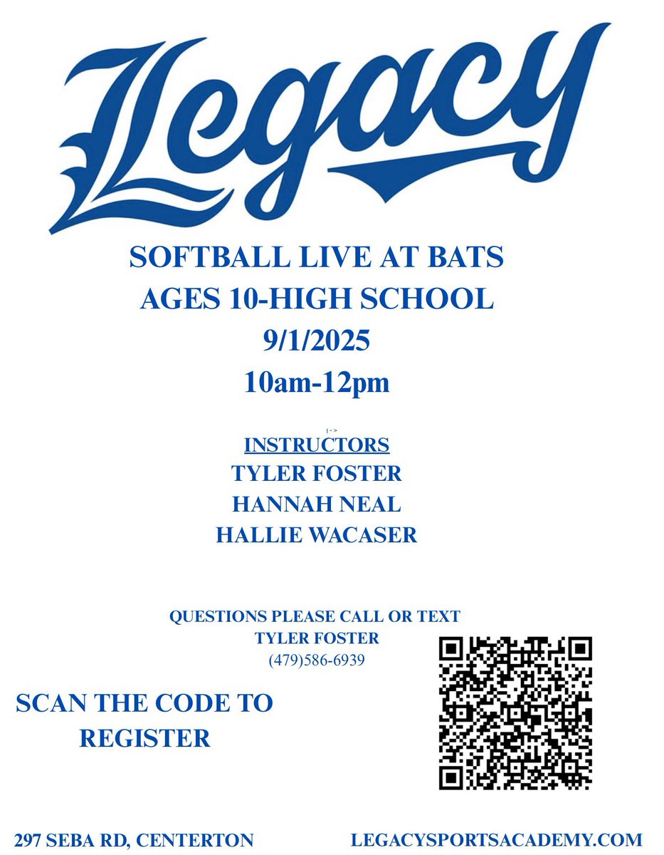 Live at bats on September 1st!! Scan the QR code to register. Hope to see you there!