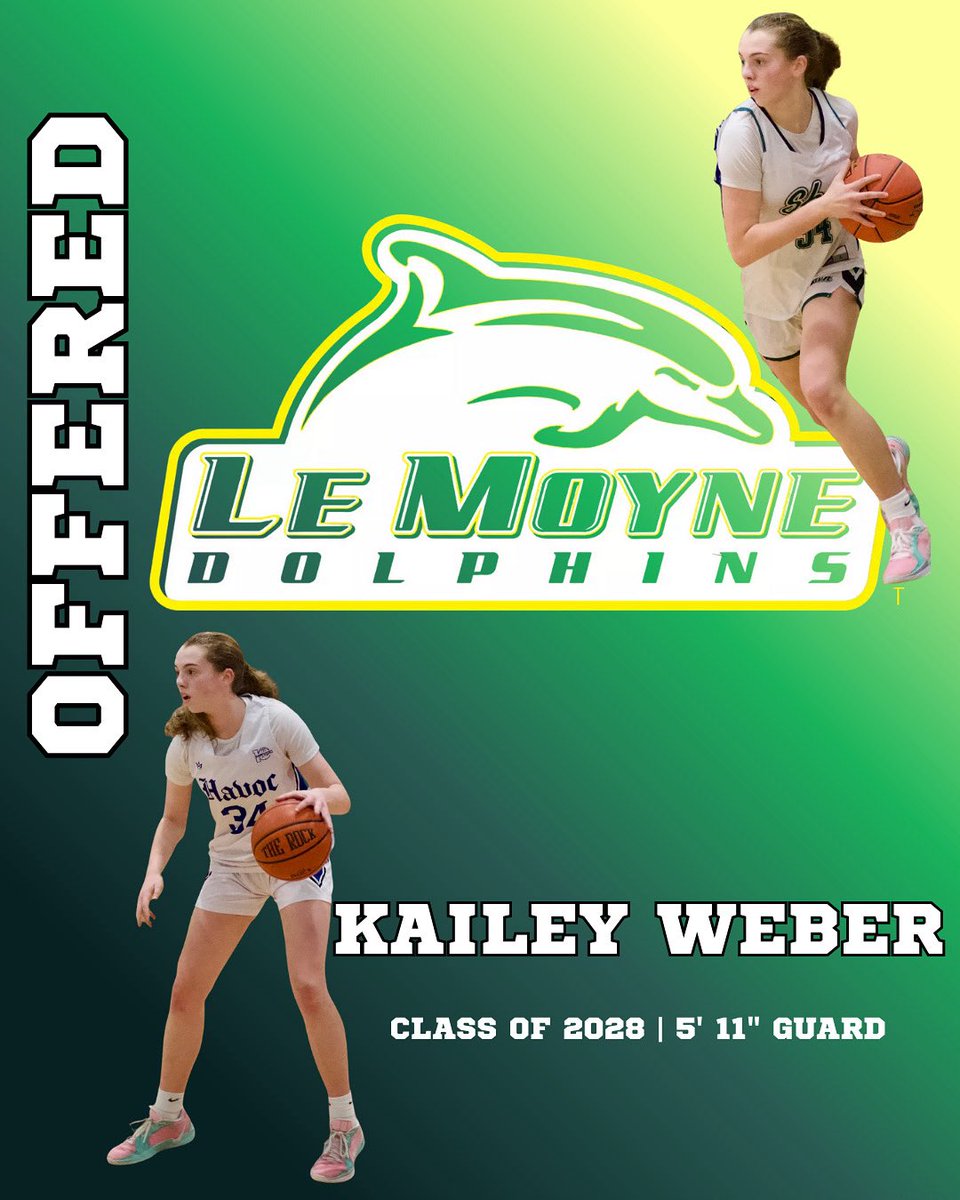 After an amazing day at <a href="/LeMoyneWBB/">Le Moyne Women's Basketball</a> Elite Camp and a great conversation with Coach <a href="/NickDiPillo/">Nick DiPillo</a>, I am excited and grateful to have received my first Division 1 offer! Thank you to Coach DiPillo and the coaching staff for this great opportunity. 🐬💚💛<a href="/nyhavoc/">NY HAVOC</a> <a href="/ShenGirlsHoops/">ShenGirlsHoops</a>