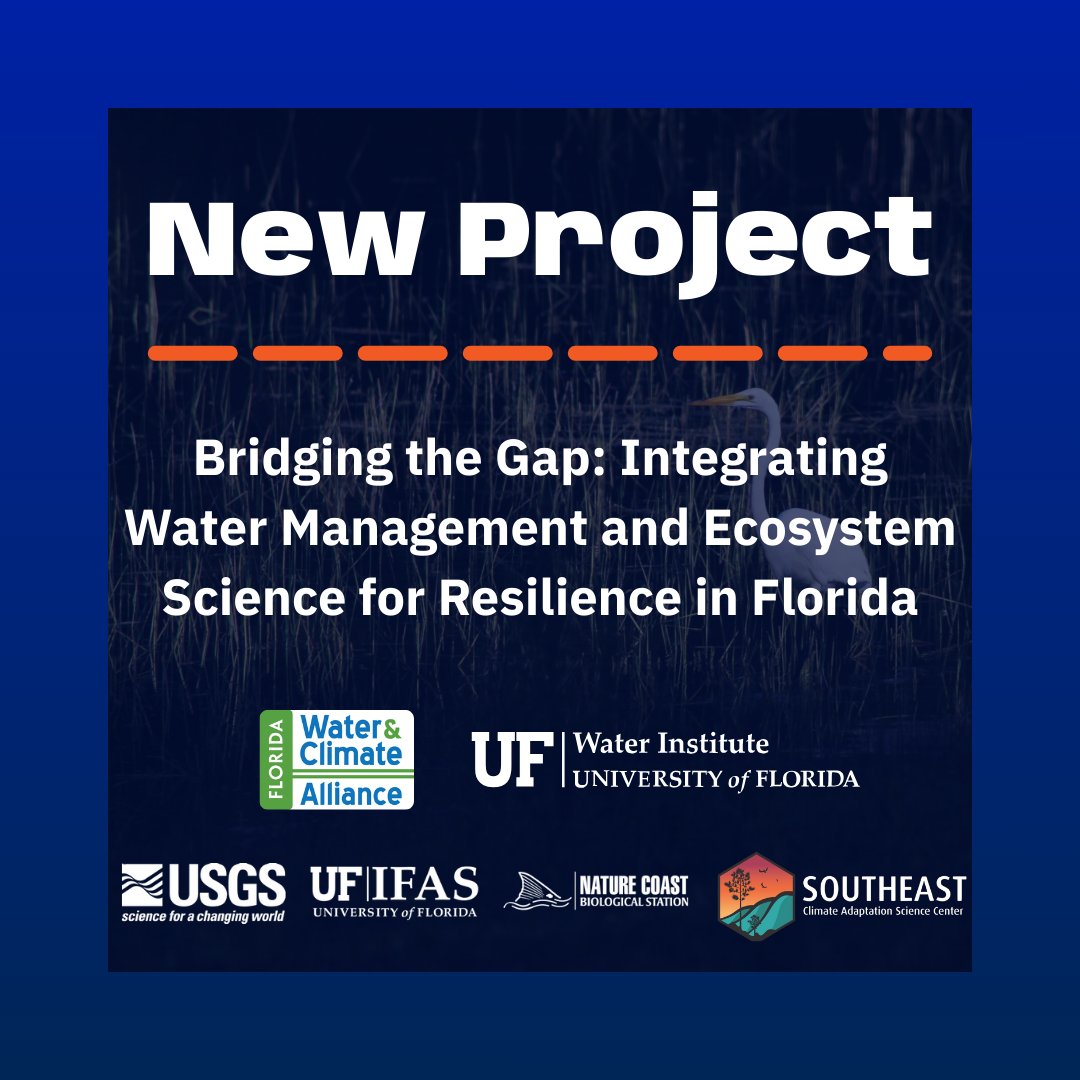 UF Water Institute (@ufwater) on Twitter photo The Water Institute, <a href="/NCBS_UF_IFAS/">UF/IFAS Nature Coast Biological Station</a>, FloridaWCA, <a href="/TampaBayWater/">Tampa Bay Water</a> & <a href="/USGS/">USGS</a> are teaming up to tackle Florida’s water & ecosystem challenges. The new project brings together scientists & managers to identify knowledge gaps & support collaboration.
Learn more: bit.ly/4n59cRO The Water Institute, <a href="/NCBS_UF_IFAS/">UF/IFAS Nature Coast Biological Station</a>, FloridaWCA, <a href="/TampaBayWater/">Tampa Bay Water</a> & <a href="/USGS/">USGS</a> are teaming up to tackle Florida’s water & ecosystem challenges. The new project brings together scientists & managers to identify knowledge gaps & support collaboration.
Learn more: bit.ly/4n59cRO