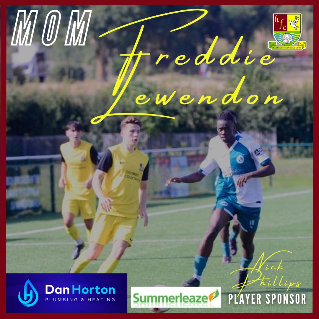 It was a close fought vote for yesterday's MOM, every single player should be proud of their performance! 

The MOM, as chosen by you is...🥁
<a href="/f_lewendon07/">Freddie Lewendon</a> 👏

Sponsored by <a href="/NickPhilli65907/">Nick Phillips</a>

#HolyportFC #uptheport #MOM #comcofl #step5 #nonleague #proudtobeseen