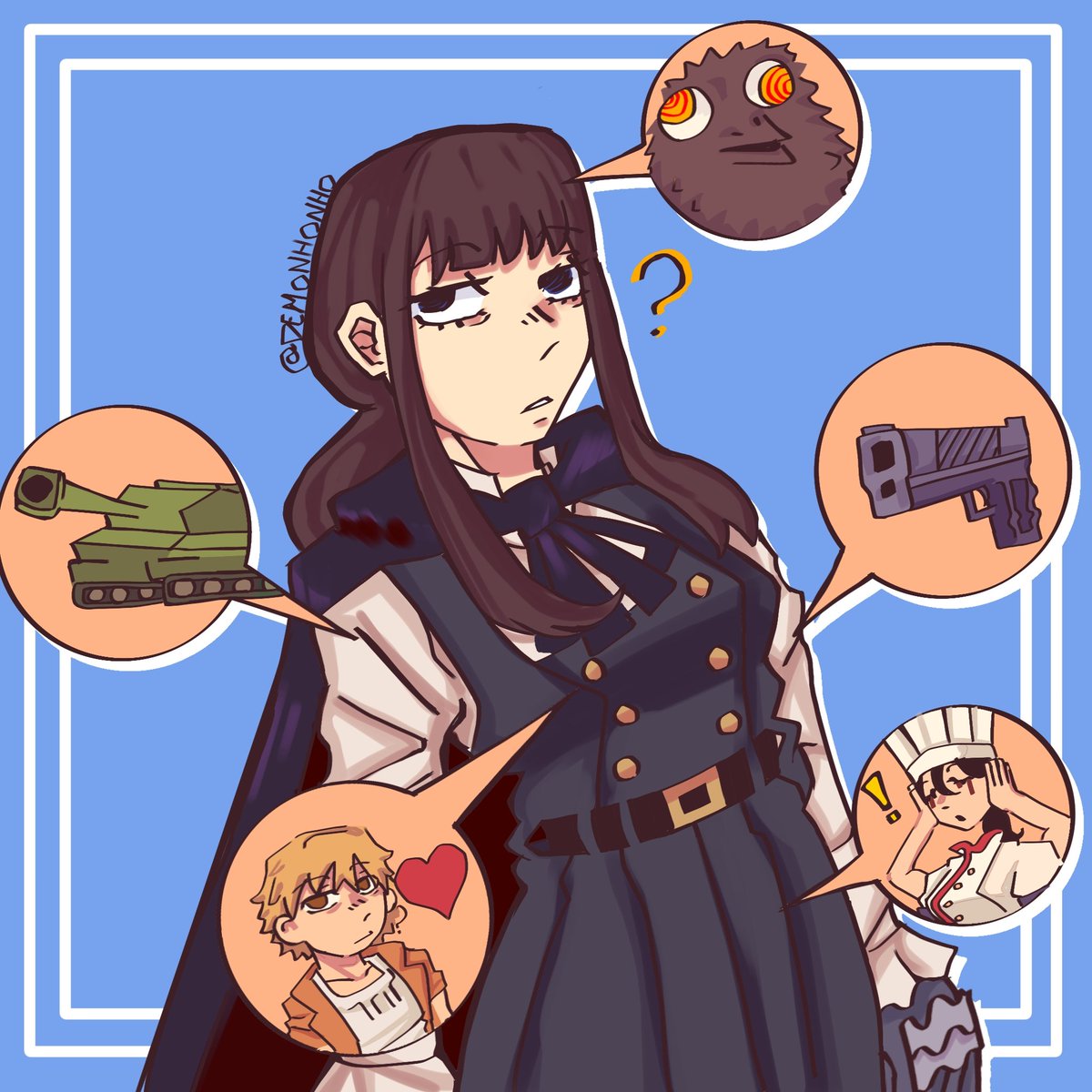 Demonhonho's tweet image. Asa Characteristics #asamitaka #fallingdevil #denji