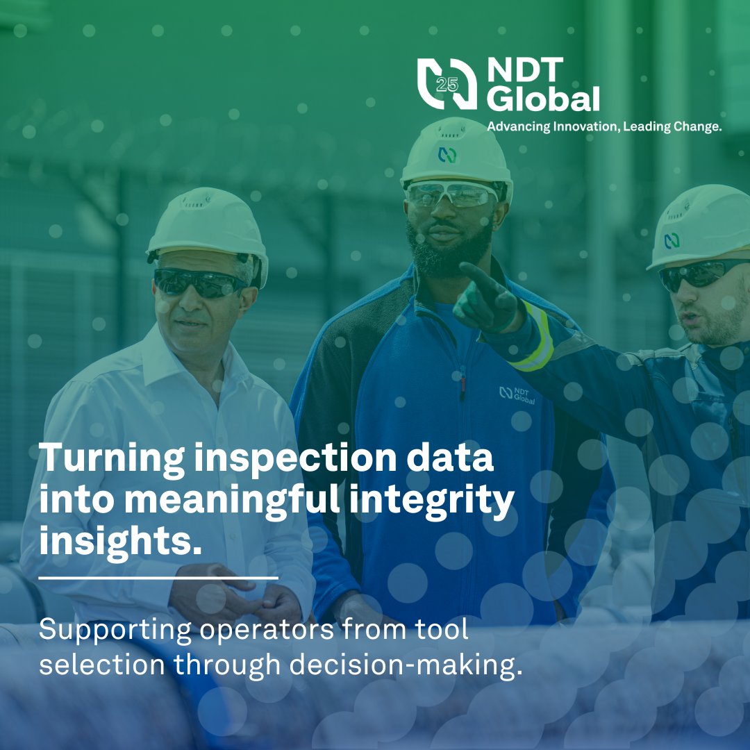At NDT Global, we work side by side with integrity teams to make sense of complex threats and deliver actionable results.

From metal loss to mechanical damage to crack-like features, our experts help you focus where it matters most.

Learn more: bit.ly/3UFGydL