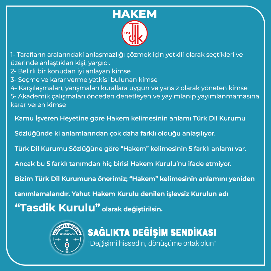 muhammedkilic93's tweet photo. Sevgili @TDK_govtr aşağıda açıkça nedenlerini yazdığımız sebeplerden ötürü lütfen "Hakem" kelimesinin anlamını "güncelleyiniz". 
Eğer hata sizde değilse kanunda farklı bir ibare kullanılmalıdır.
Kamu İşveren Heyeti namına sayın @isikhanvedat bey, lütfen (tek eksikliğimiz buymuş gibi) 4688 sayılı kanunda ki ibareyi değiştirmek için girişimlere başlarsanız sizlere müteşekkir oluruz.