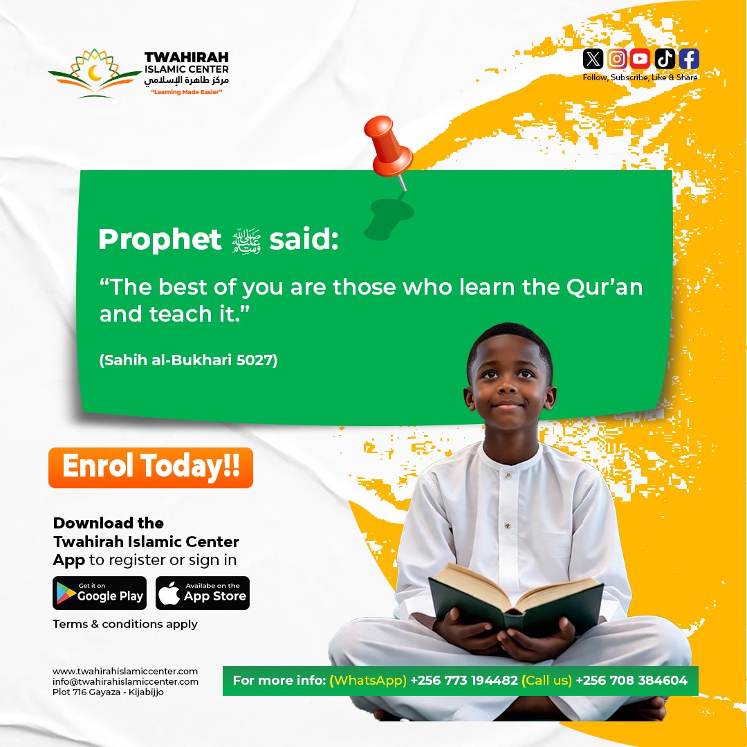 The Prophet ﷺ said:
The best among you are those who learn the Qur’an and teach it. (Bukhari)

With the Twahirah App, you can:
✅ Learn the Qur’an at your own pace
✅ Get guided by professional teachers
✅ Teach and share knowledge with others
✅ Access affordable, flexible