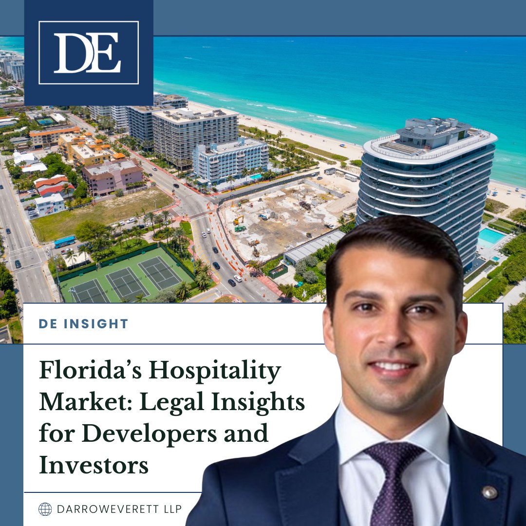 🏗️ Hospitality-focused mixed-use developments are redefining Florida’s real estate market. But with complex capital stacks, franchise agreements, and regulatory approvals, businesses need the right strategies to deliver lasting value.

In this DE Insight, Gabriel S. Saade, Esq.