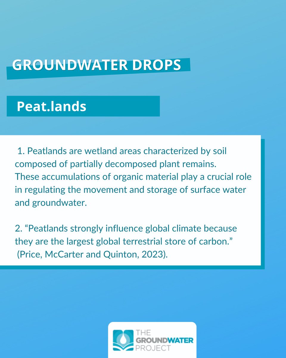 To learn more download “Groundwater in Peat and Peatlands” by Jonathan S. Price, Colin P. R. McCarter and William L. Quinton at:
gw-project.org/books/groundwa…