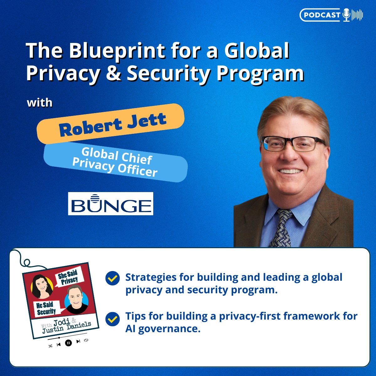 Red Clover Advisors (@redcloveradvsrs) on Twitter photo Are you ready to learn the blueprint for building a global privacy & security program?
Join <a href="/Baker_Donelson/">Baker Donelson</a>'s Justin Daniels & our Jodi Daniels as they chat with Robert Jett, Global Chief Data Privacy Officer at Bunge.
Listen to the full episode here: hubs.li/Q03FmQbh0 Are you ready to learn the blueprint for building a global privacy & security program?
Join <a href="/Baker_Donelson/">Baker Donelson</a>'s Justin Daniels & our Jodi Daniels as they chat with Robert Jett, Global Chief Data Privacy Officer at Bunge.
Listen to the full episode here: hubs.li/Q03FmQbh0