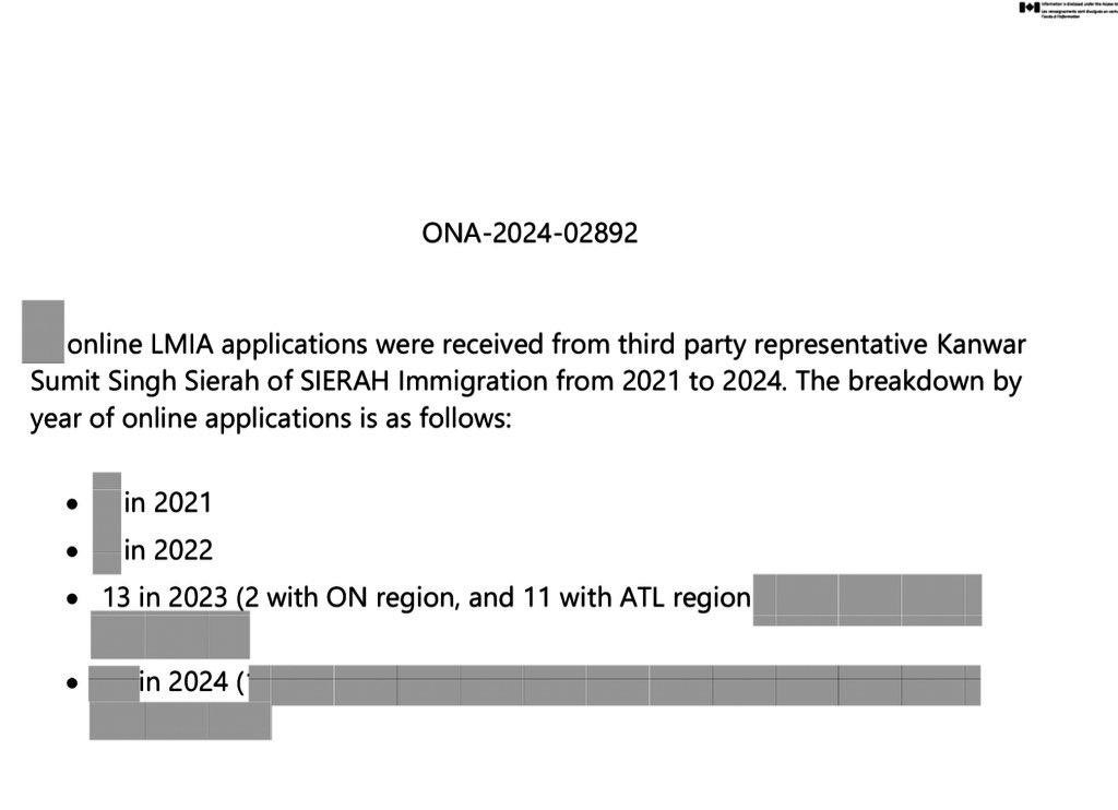 CICWatch6's tweet image. In 2023 Sierah called LMIA a “$1.5B game”, yet the same year he filed 13 LMIA applications himself, and more in 2024. Hypocrisy at its finest.  @Sammy_canada2 @AskKubeir @TheophanesRex 
#LMIA #canadianvisa #sierah #cdnimm