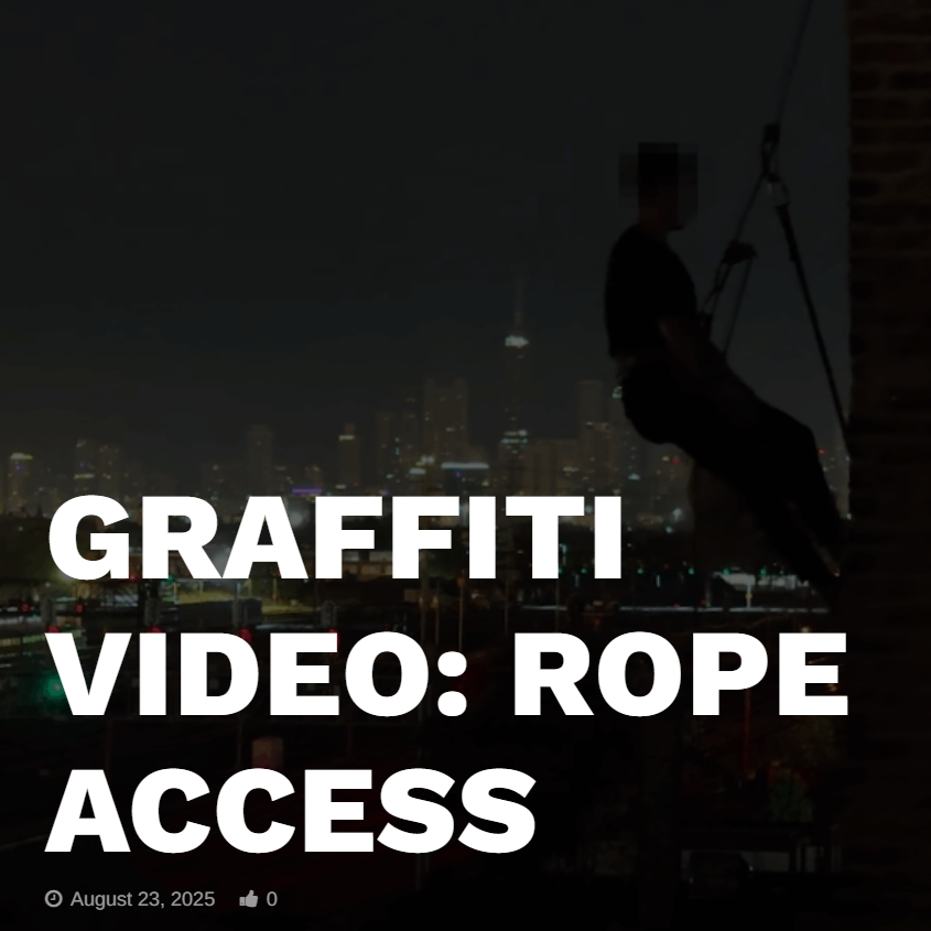 BombingScience's tweet image. @linesofsight_  teamed up with @steady_s for an epic rappel mission in the windy city. The full video is on our blog. bombingscience.com/graffiti-video…
⁠
#spraypaint #bombingscience #chicago #rappel #graff #graffiti #graffitiart
