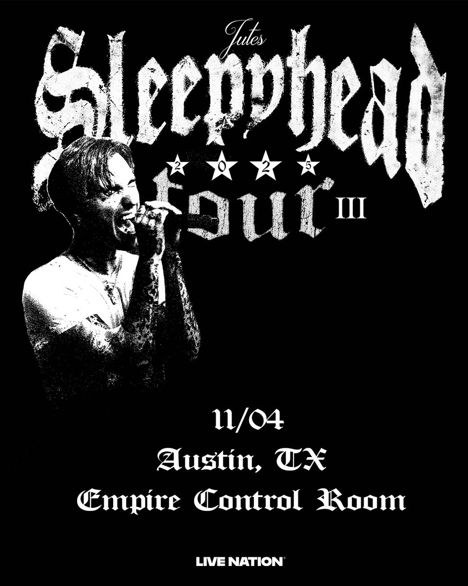 EmpireATX's tweet photo. 🚨JUST ANNOUNCED🚨
Jutes is bringing The Sleepyhead Tour III to the Control Room on November 4th! Don’t miss your chance to catch him live!

🎟Tickets go on sale this Friday! https://t.co/yYNzCQ9b2t