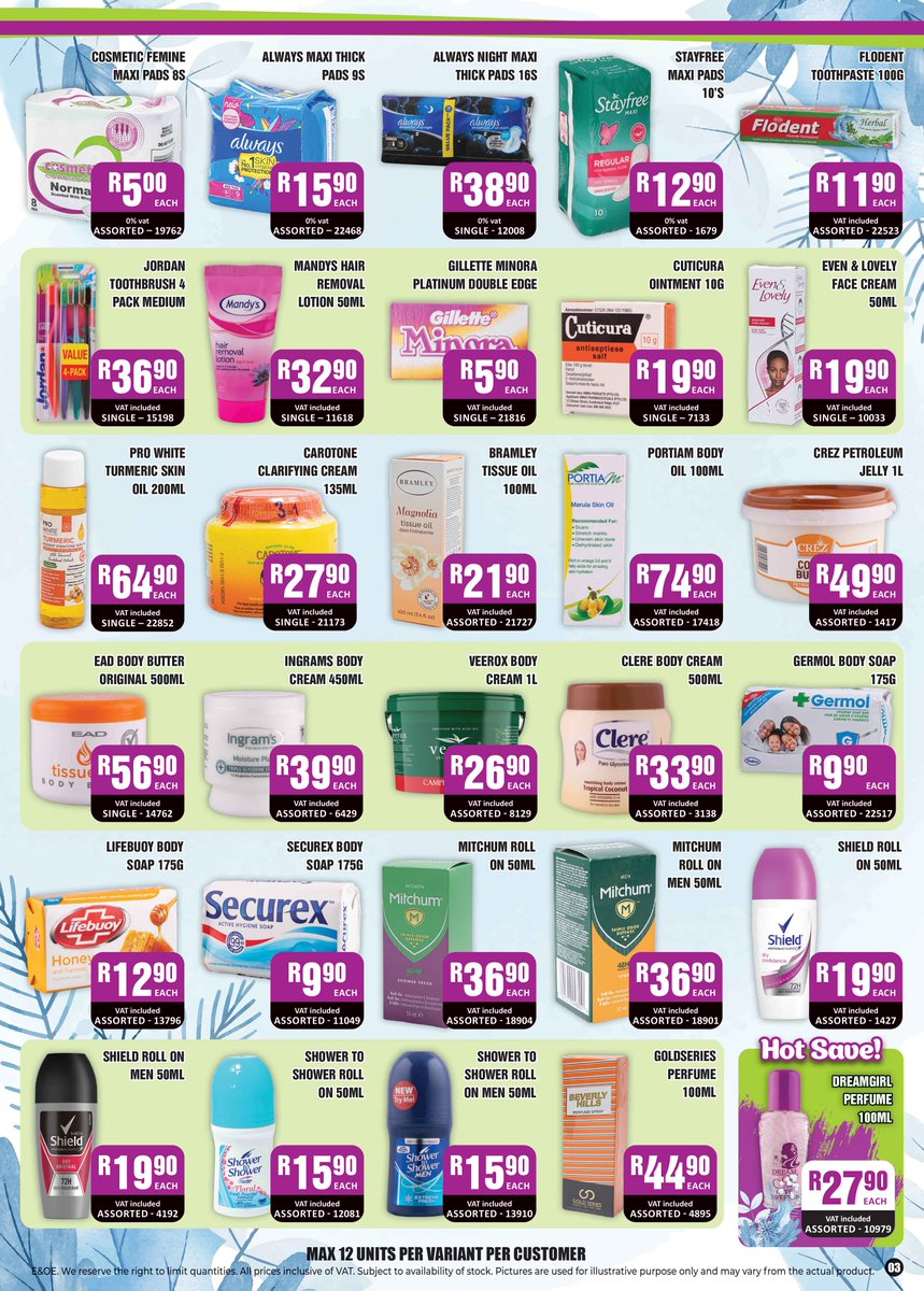 CosmeticConnec3's tweet image. 🌬️ WINTER SALE MADNESS 🌬️
Skincare, haircare, home goods, baby care, hygiene products &amp;amp; MORE
In-store and online.
Valid: 27 August - 30 August 2025
Available at all stores in South Africa &amp;amp; Lesotho
Max 12 units per variant per customer
#CosmeticConnection #WinterDeals
