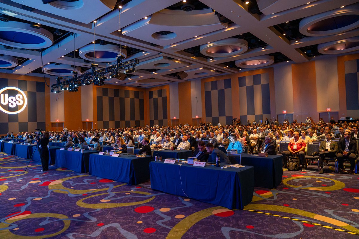 CRUGROUP's tweet photo. SMU Steel Summit 2025 —CRU’s flagship North American steel event—is underway in Atlanta. With 1,520+ attendees, we’re diving into AI, tariffs, decarbonisation, and more. Follow us for more updates. #SMUSteelSummit #Steel #Decarbonization #Tariffs #Atlanta https://t.co/EbUd6iuSWZ