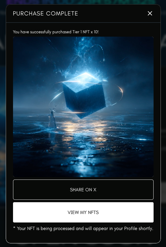 I just purchased 10 Cysic Tesseract NFTs! 

<a href="/cysic_xyz/">Cysic</a> NFT Sale is live and heating up! Come join us and check it out

foundation.cysic.xyz/nft

Thanks to <a href="/SuccinctLabs/">Succinct</a>
