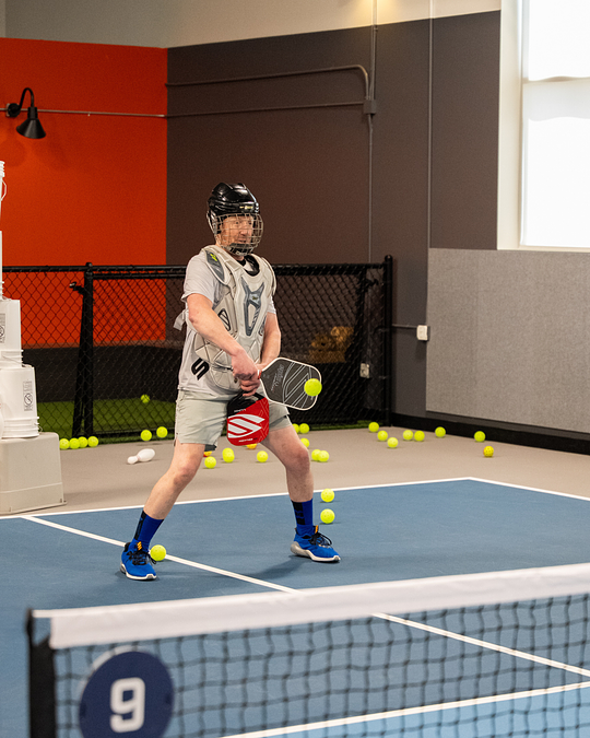 Power_PBC_'s tweet photo. Coach Clint’s secret training program: let the kids practice aim directly at him 🎯 

Works every time.

#PowerPickleball #SpokanePickleball https://t.co/XFCR0rtCp1