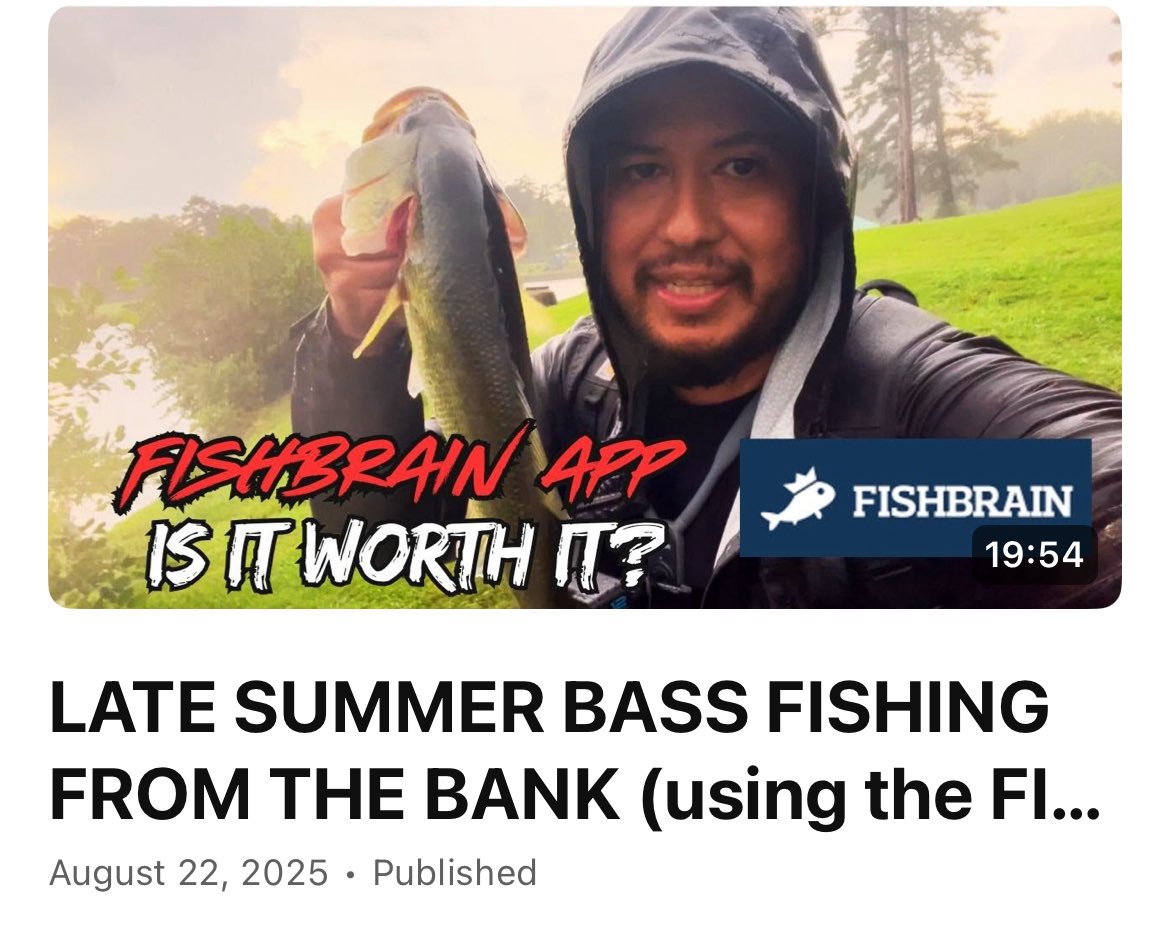 LATE SUMMER BASS FISHING FROM THE BANK (using the FISHBRAIN app)
youtu.be/ByWqzgoKdfY