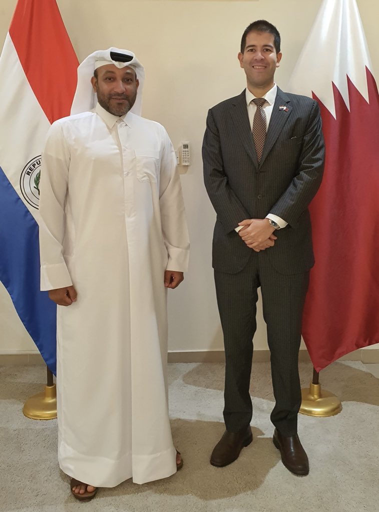Fue un gusto recibir en la embajada a mi amigo Salman Nabit Al-Khulaifi, encargado de negocios a.i. de la Embajada de Qatar en Paraguay. Trabajamos siempre juntos para fortalecer las relaciones entre nuestros países.
