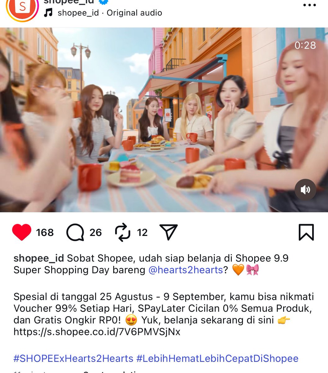 makasii shopee udah collab sama h2h masih ganyangka🥹🥹 #SHOPEE99withHearts2Hearts