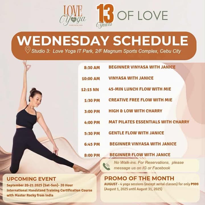 janicenitnit's tweet image. Join me  WEDNESDAY 8.30AM, 10AM, &amp;amp; 6.45PM Beginners Vinyasa, 5.30PM Gentle Flow, &amp;amp; 8PM Beginners Flow classes  Love YOGA WORLD. 🧘‍♀️🧘🧘‍♂️  Register, click the link. 👇Love &amp;amp; gratitude. ❤️ Namaste. 🙏 #beginnervinyasa #gentleflow #beginnersflow 
instagram.com/p/DNu2FaeZHh5/…