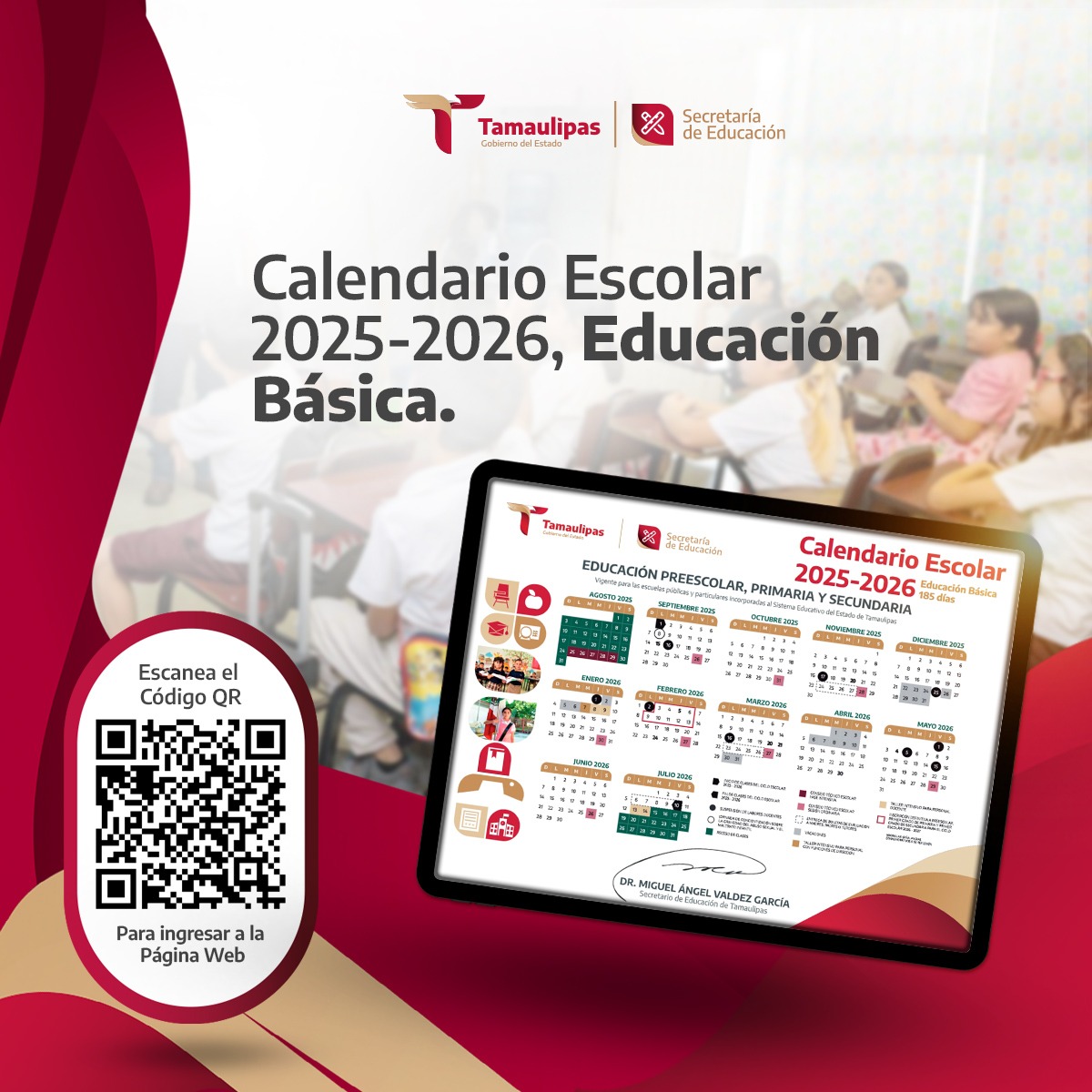 El <a href="/gobtam/">Gobierno Tamaulipas</a> a través de la #SET pone a disposición para su consulta y descarga el Calendario Escolar 2025-2026 de la Educación Básica, vigente para las escuelas públicas y particulares incorporadas al Sistema Educativo del Estado de Tamaulipas.