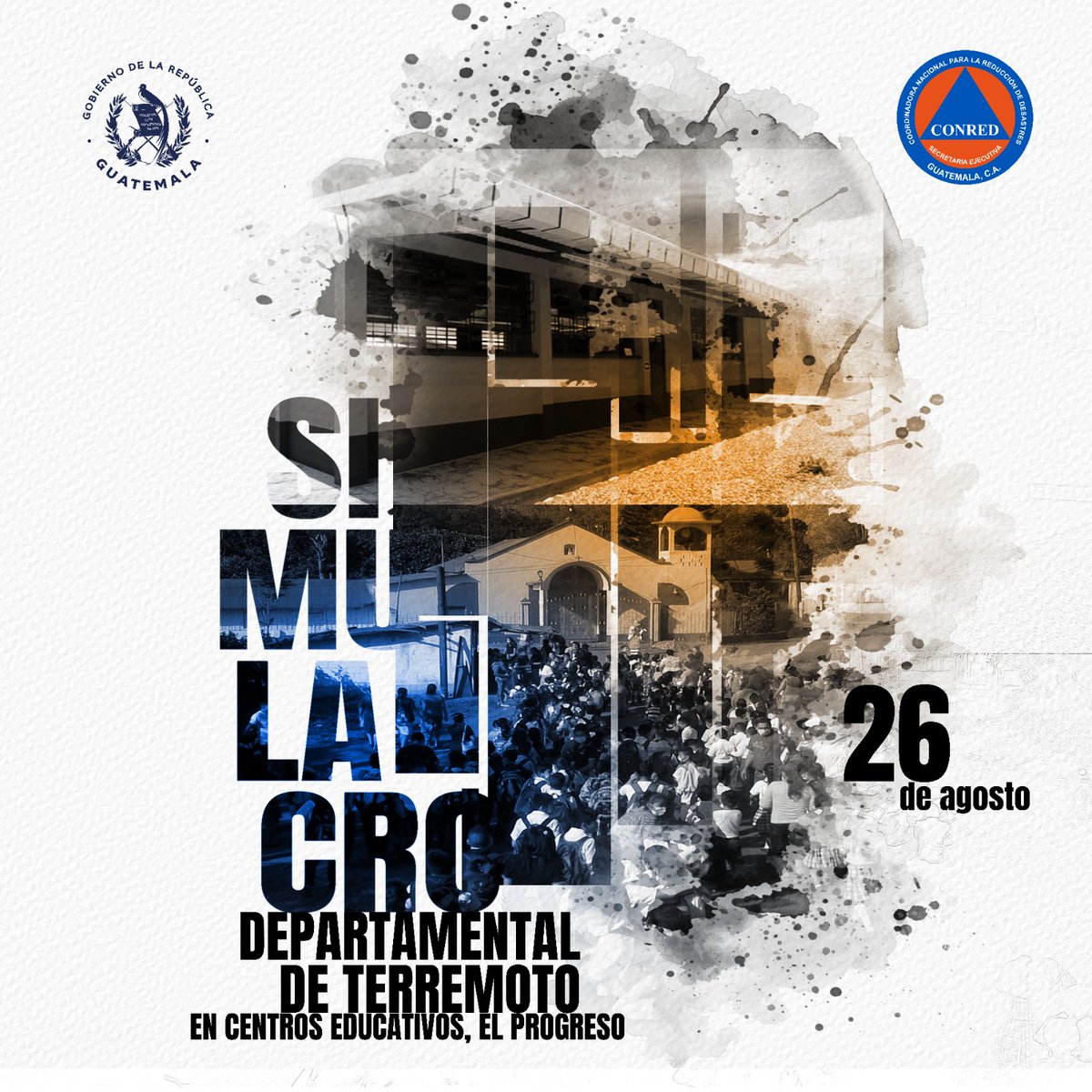 ConredGuatemala's tweet image. #ElProgreso Con el fin de fortalecer la cultura de prevención y las capacidades de respuesta ante una emergencia, se realizará un simulacro departamental de terremoto en centros educativos de El Progreso.
