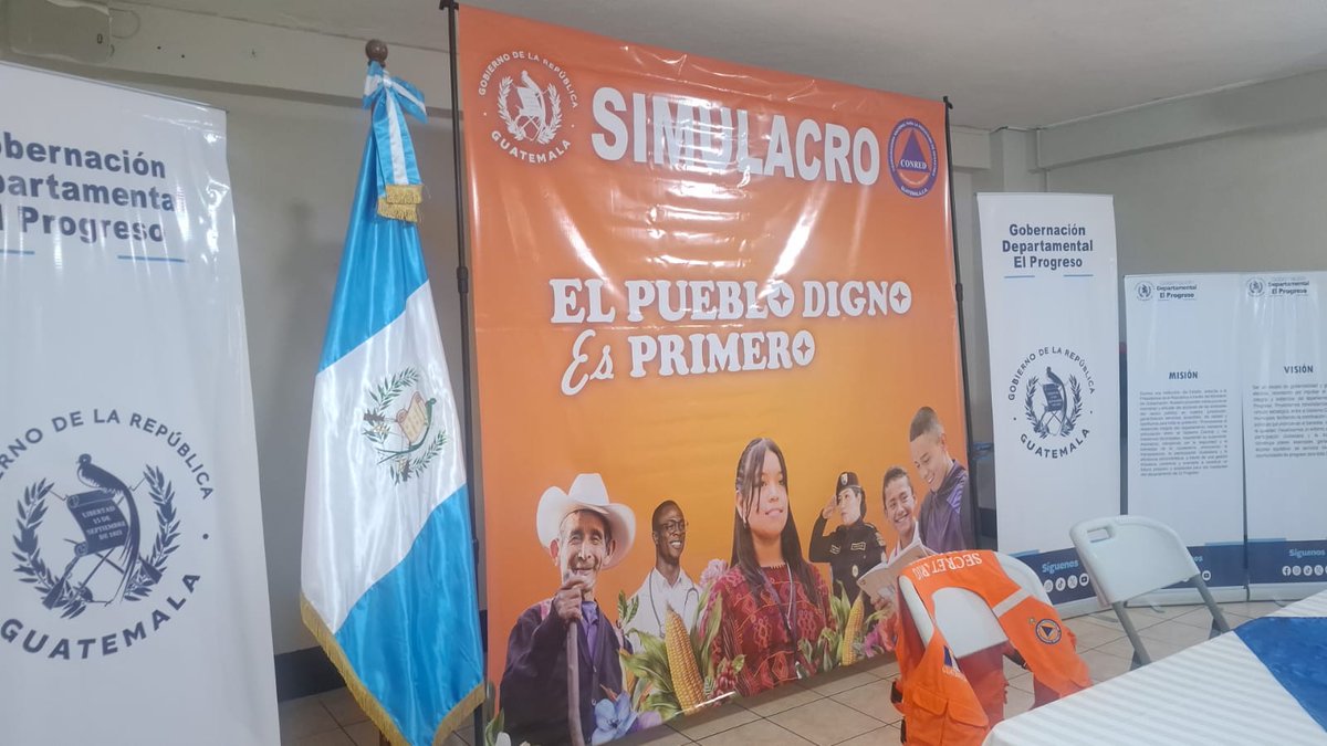 ConredGuatemala's tweet image. #ElProgreso Con el fin de fortalecer la cultura de prevención y las capacidades de respuesta ante una emergencia, se realizará un simulacro departamental de terremoto en centros educativos de El Progreso.