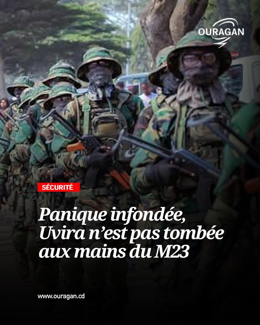 La rumeur selon laquelle la ville d’Uvira, deuxième agglomération du Sud-Kivu, aurait été conquise par les rebelles de l’AFC/M23 est totalement fausse. Ces informations mensongères propagées sur les réseaux sociaux par les esprits tordus, ont semé une panique injustifiée parmi la