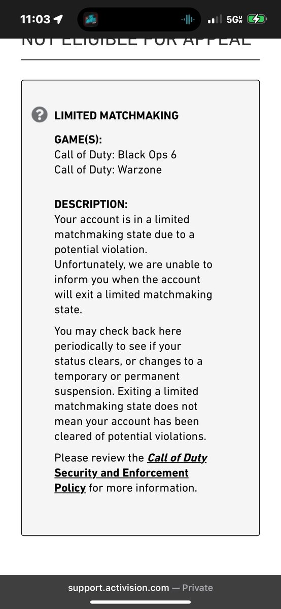 vlgodlv's tweet photo. Dear @CallofDuty I quit ur dogshit game because there was a cheater in every single lobby I played in for 3 years straight.. I decide to come back and play and get back to playing good AND YOU FUCKING BAN ME?!?!? Not the cheaters????? Ok https://t.co/LOVghALfc7