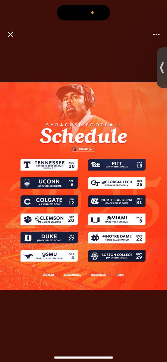 Thank you <a href="/CoachWatkCUSE/">Charles Watkins</a> for the game inv I will be up there oct 31st!
<a href="/CuseFootball/">Syracuse Football</a> <a href="/bvav48/">Brett Vavra</a> <a href="/coach_mclane/">Ben Mclane</a> <a href="/jack_marinich/">Jack Marinich</a>