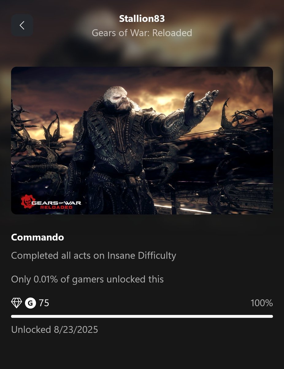 Stallion83 (@stallion83) on Twitter photo Gears of War Reloaded was a blast. Looks exactly how my 2006 brain remembers it. Surprising amount of screen tearing during cutscenes on Xbox Series X, but zero loading across the campaign was a treat. Thought it needed an Unreal Engine 5 upgrade. I was wrong. It feels just Gears of War Reloaded was a blast. Looks exactly how my 2006 brain remembers it. Surprising amount of screen tearing during cutscenes on Xbox Series X, but zero loading across the campaign was a treat. Thought it needed an Unreal Engine 5 upgrade. I was wrong. It feels just
