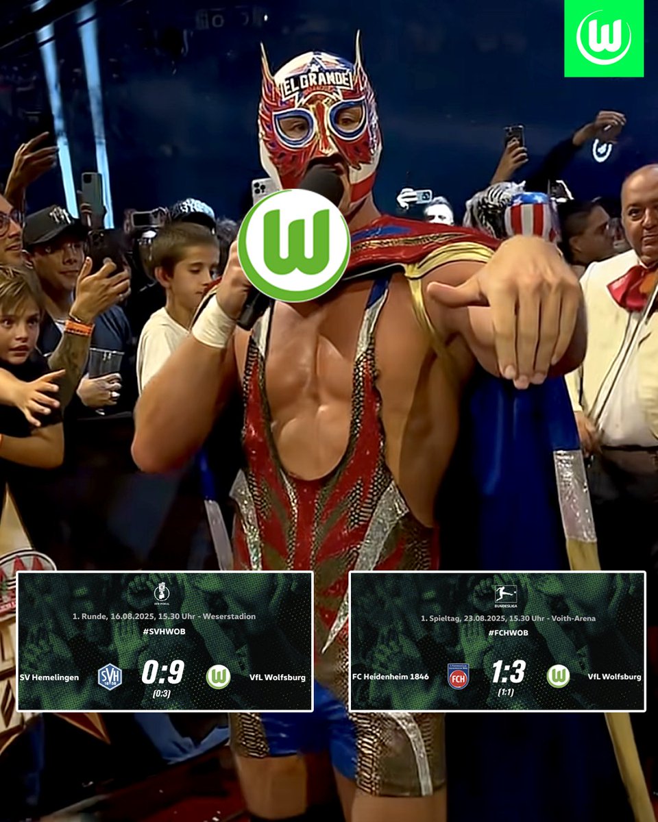 El admin después de dos victorias. 
🐺😏

#VfLWolfsburg