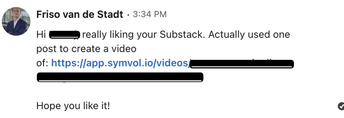 this cold message just converted in a pro tier yearly subscription 🏎️🏎️🏎️

Symvol reaching topnotch quality

LFG